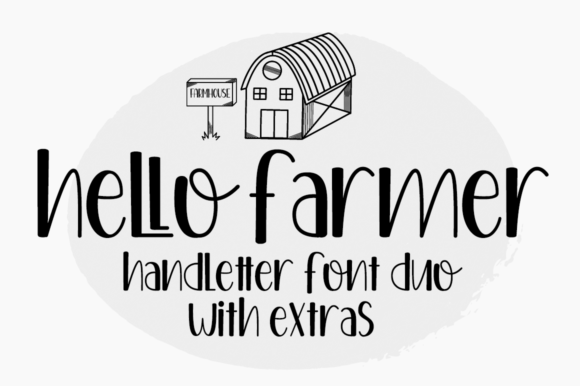 Hello Farmer Duo: A Whimsical Handwritten Font for Creative Design
