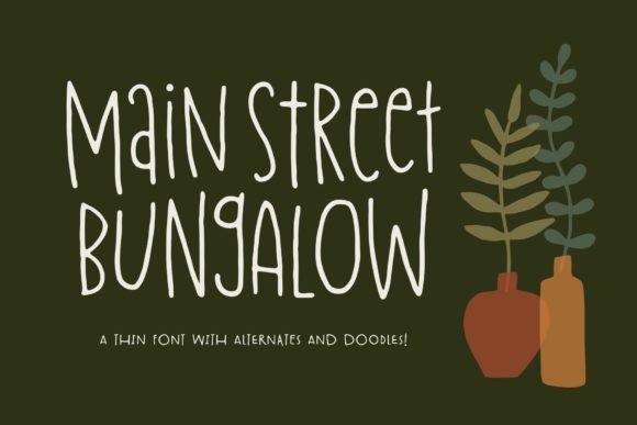 Main Street Bungalow: A Handwritten Font for Authentic Design