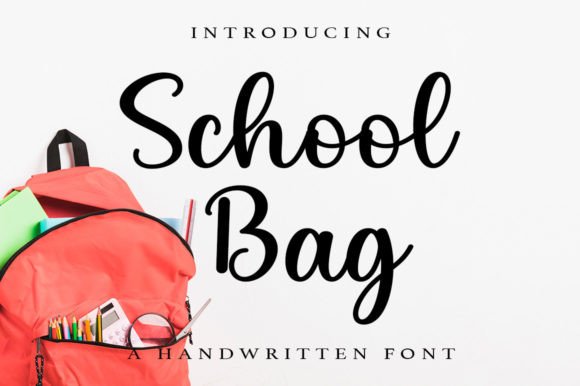 School Bag: A Handwritten Font for Charming Visual Design
