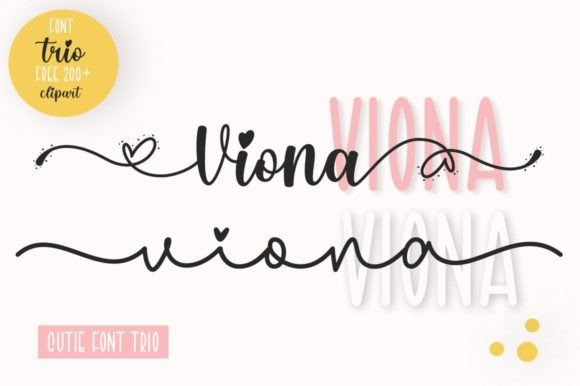 Viona: A Trio of Fonts for Chic Design